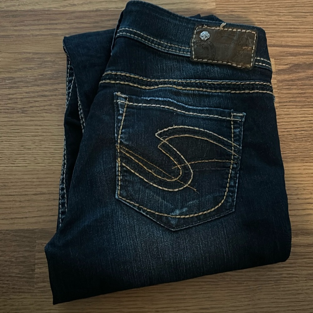 Silver Cropped Jeans